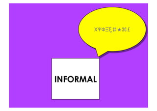 ΧΨΦΞξ♯!⌘£




INFORMAL
 