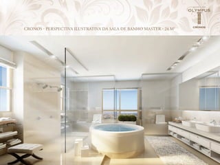 CRONOS - PERSPECTIVA ILUSTRATIVA DA SALA DE BANHO MASTER - 24 M2
 