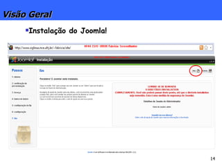 Visão Geral Instalação do Joomla! 