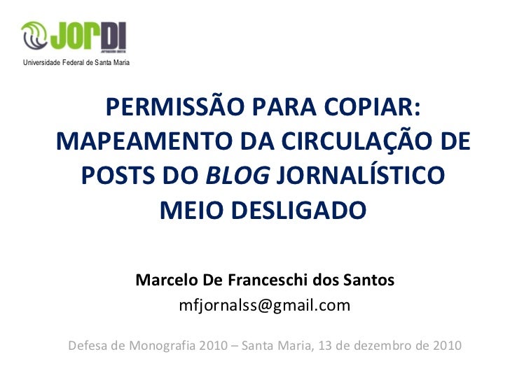 Apresentacao de monografia