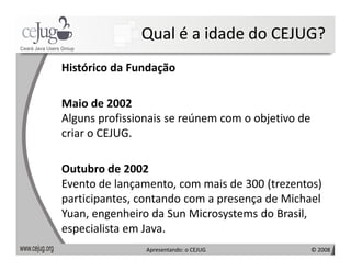 Apresentando o Cejug