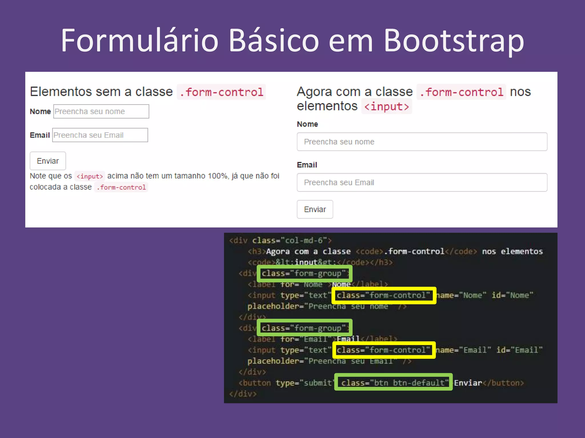 Formulário Básico em Bootstrap 
 