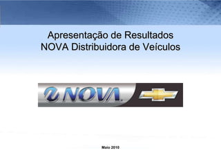 Apresentação de Resultados NOVA Distribuidora de Veículos Maio 2010 