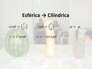 Esférica -> Cilíndrica