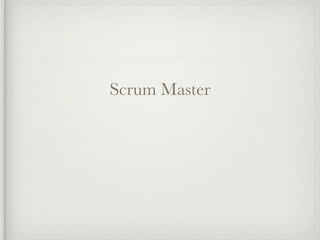 Scrum Master
 