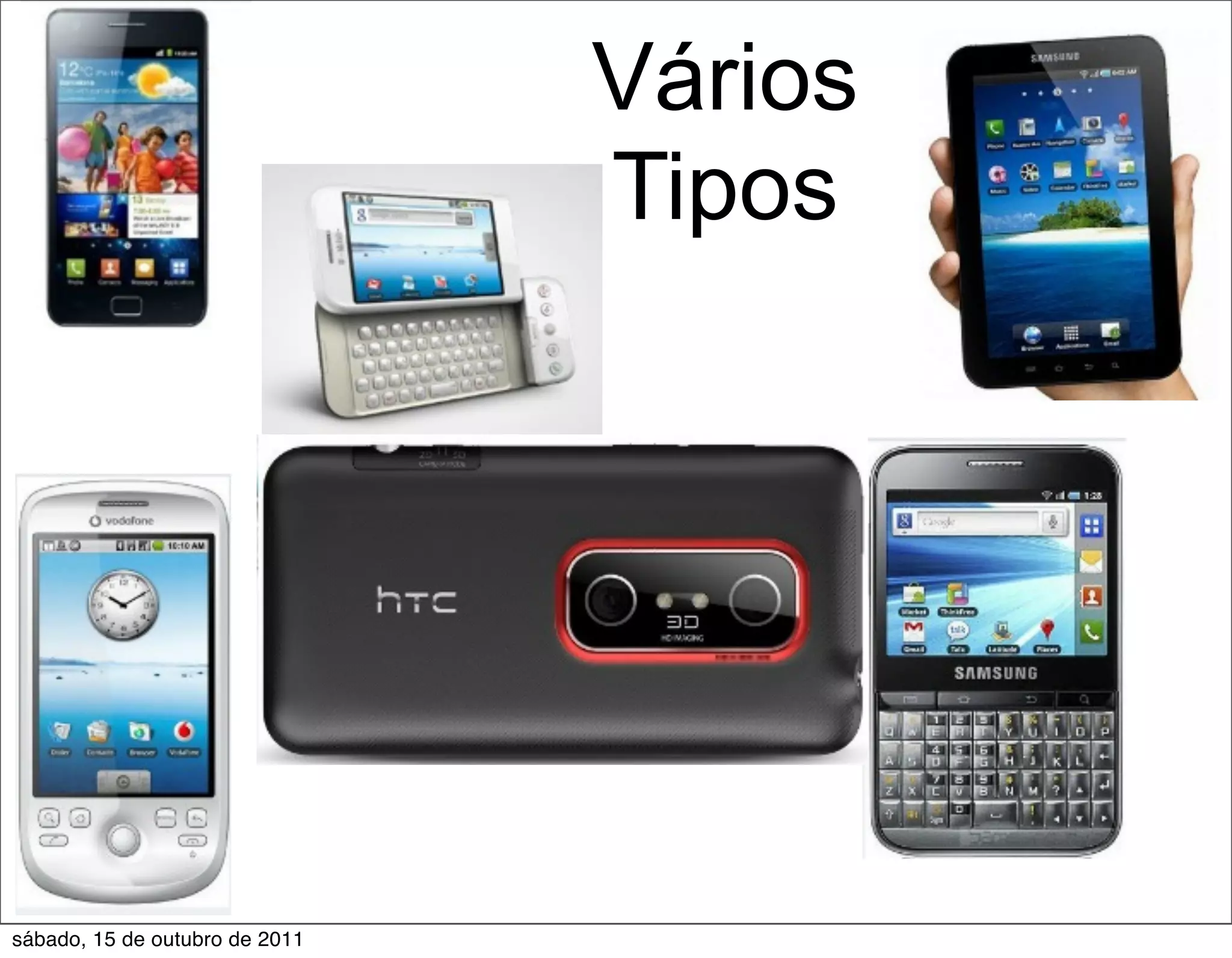 Vários
                                Tipos




sábado, 15 de outubro de 2011
 