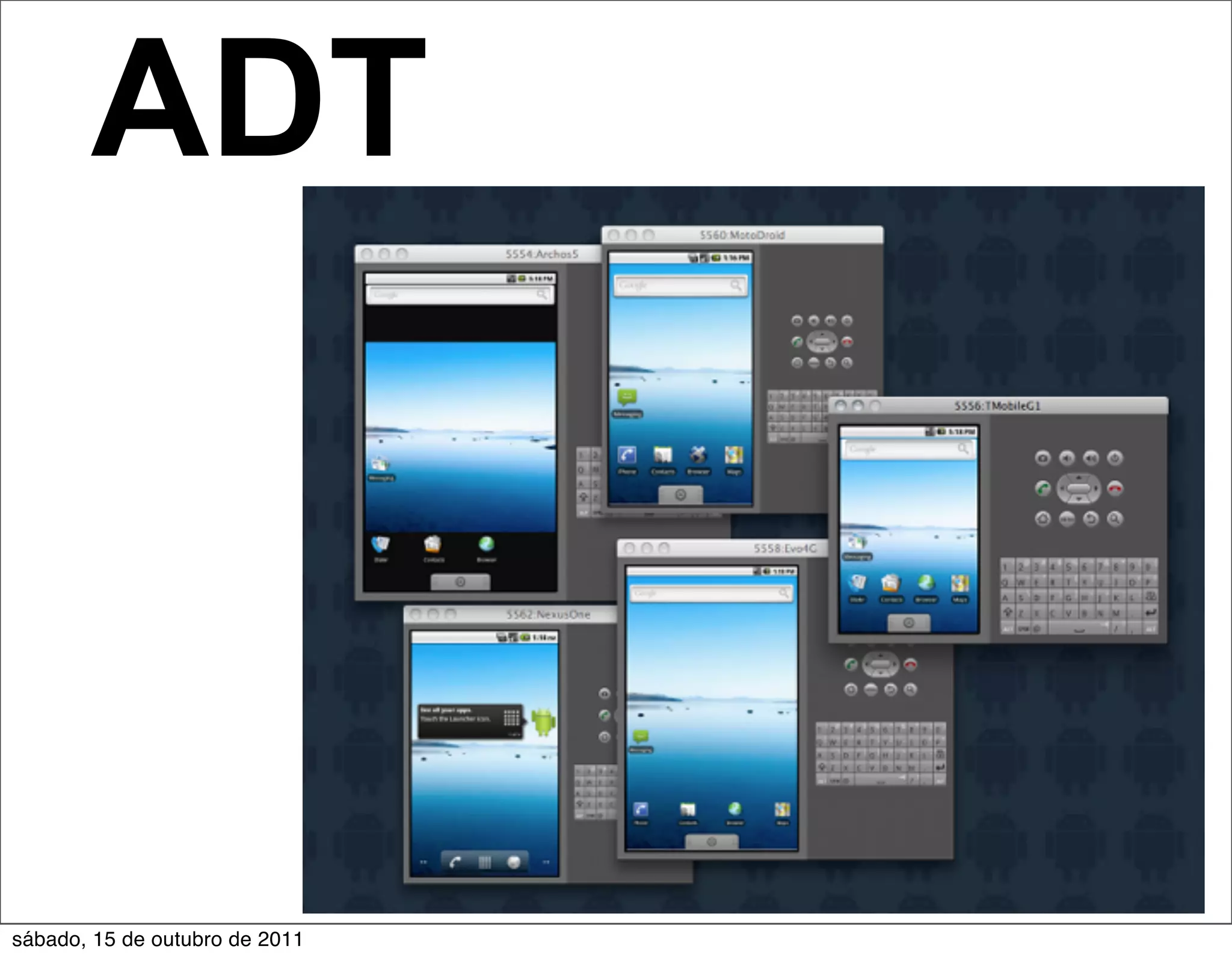 ADT



sábado, 15 de outubro de 2011
 