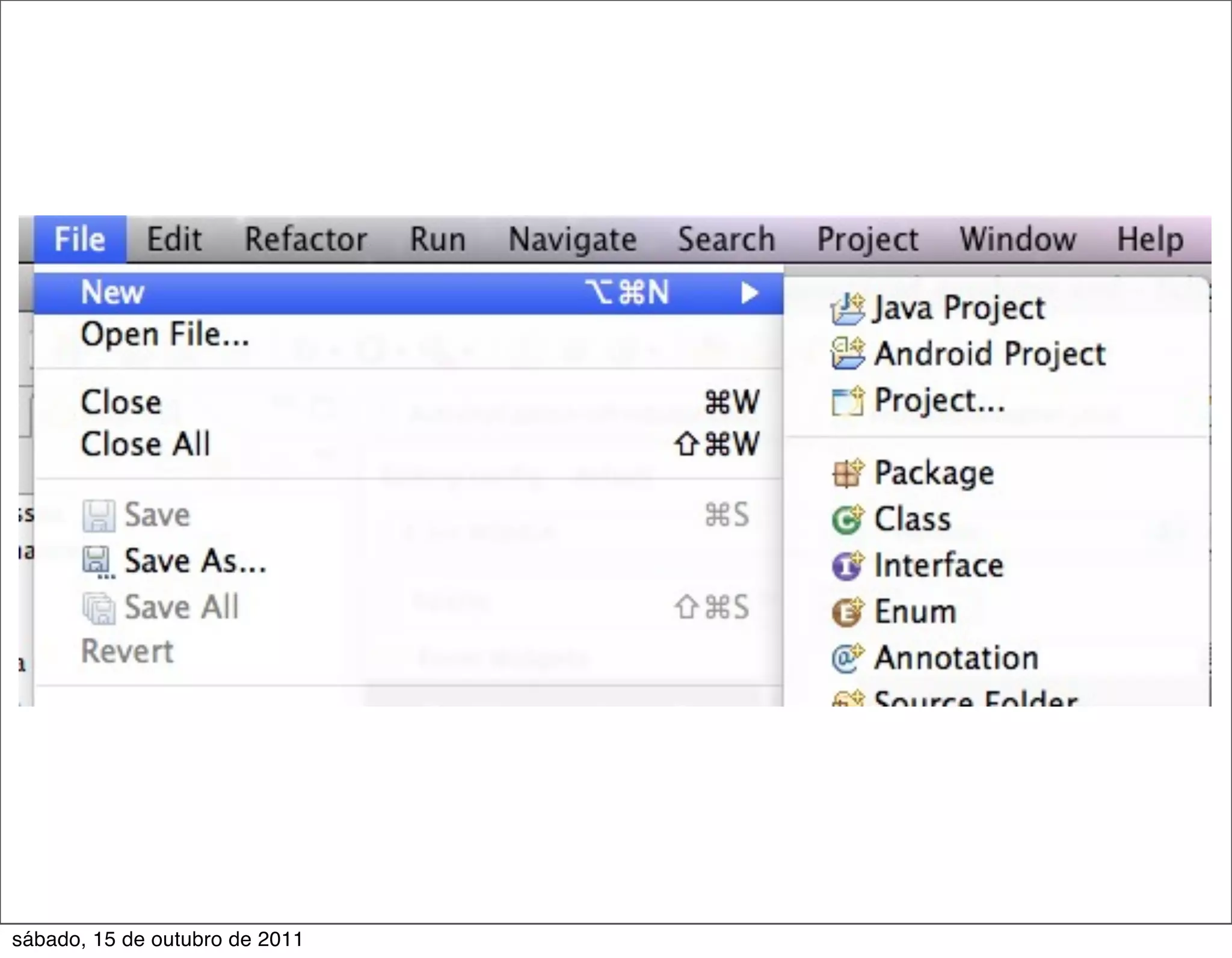 sábado, 15 de outubro de 2011
 