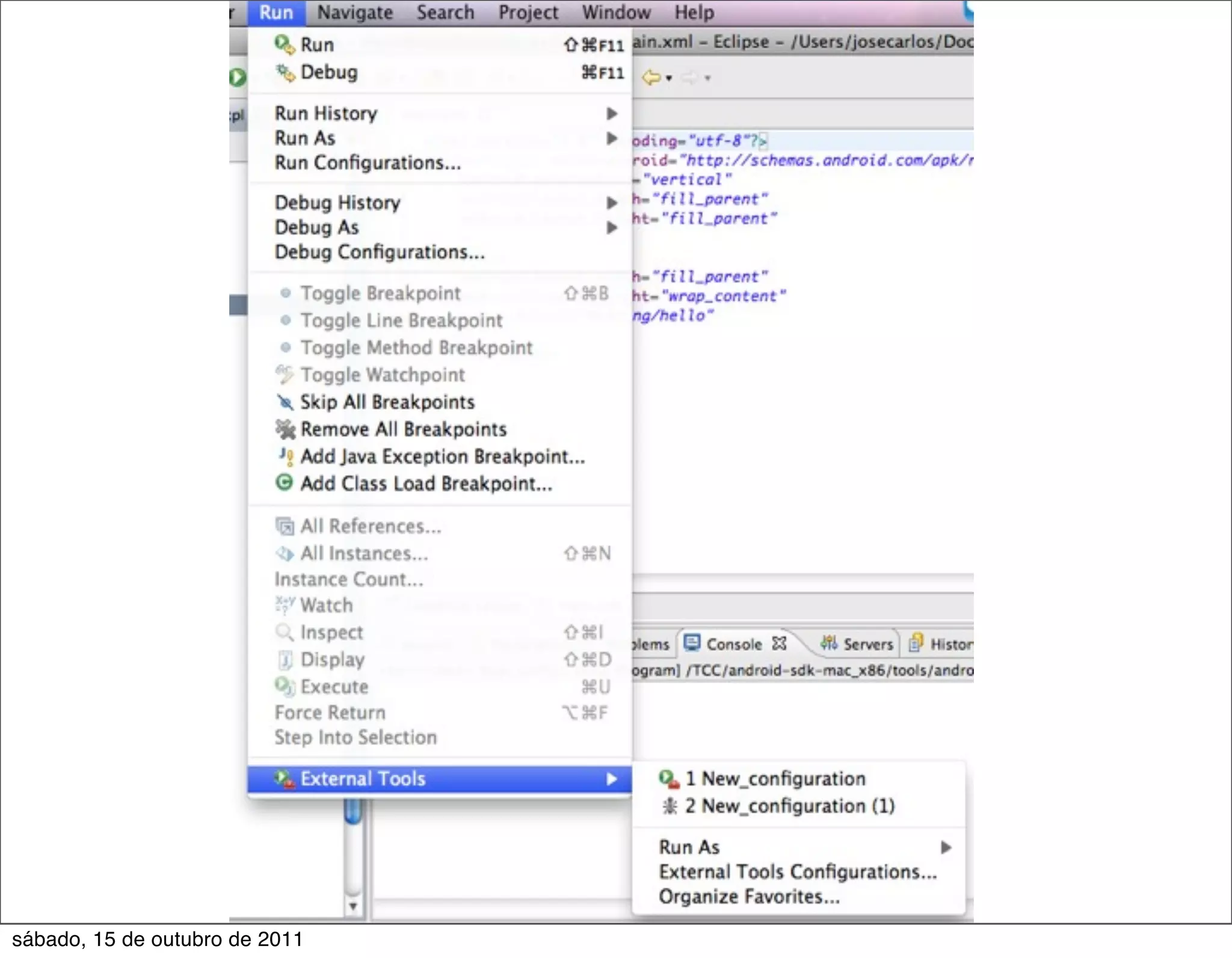 sábado, 15 de outubro de 2011
 