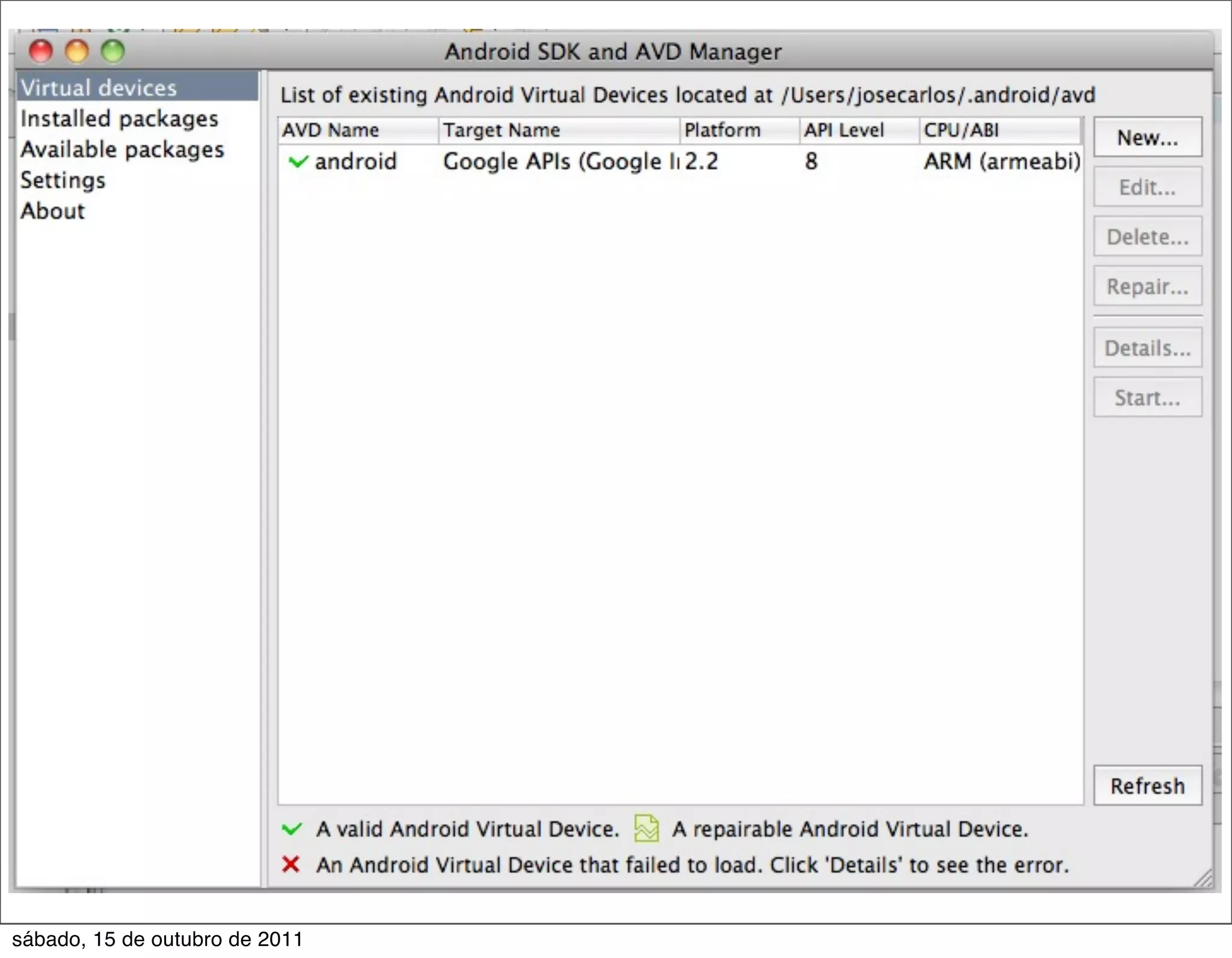 sábado, 15 de outubro de 2011
 