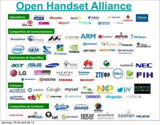 Open Handset Alliance




domingo, 29 de abril de 12
 