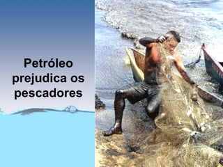 Petróleo
prejudica os
pescadores
 