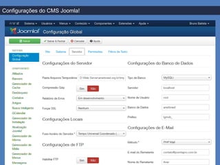 Configurações do CMS Joomla!
 