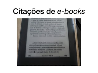 Citações de e-books
 