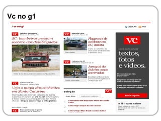 Cooperação, não controle Com a WEB 2.0, sites deixaram de ser meros replicadores de informação de outros meios de comunicação como jornais, revistas, televisão etc. O próprio usuário passou a ser “o dono” da informação. Ele mesmo a edita, seleciona, classifica e censura. São notícias, vídeos, fotos, comentários e outros tantos tipos de conteúdos gerados por qualquer um que se proponha a mostrar ao mundo o seu ponto de vista, seja um amador ou profissional.  