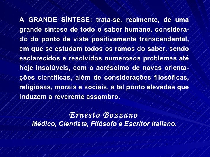 Exponha A Tese Defendida Neste Capitulo De Uma Sintese Humana