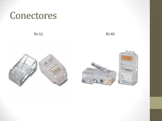Conectores
RJ-11 RJ-45
 