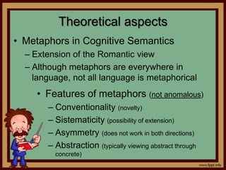 Cognitive Semantics - Metaphor | PPTX