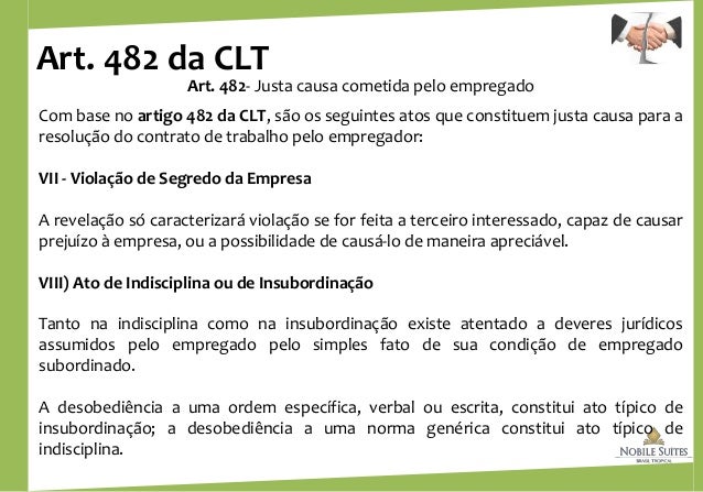 Artigo 473 e 482 CLT