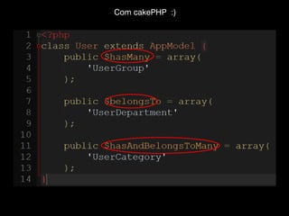 Com cakePHP :)

 