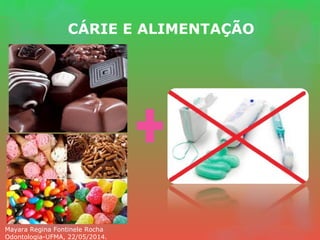 CÁRIE E ALIMENTAÇÃO
Mayara Regina Fontinele Rocha
Odontologia-UFMA, 22/05/2014.
 