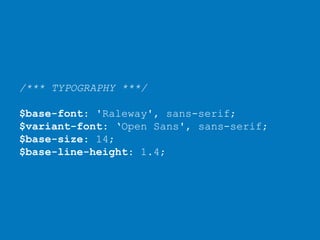 /*** COLORS ***/
//Default colors
$color-default: #555;
$color-confirm: #4aac24;
$color-options: #2c82c7;
$color-cancel: #c72c2c;
//Special colors
$color-1: #0277bd;
$color-2: #42bd41;
$color-3: #ff9800;
 