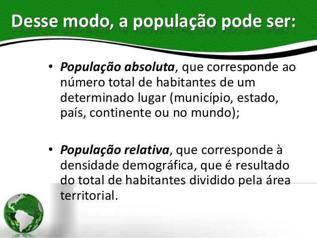 Introdução ao Conteúdo População - Aula 01
