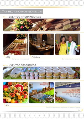 Eventos internacionais
Congresso internacional
UERJ
Eventos esportivos
SESI
Estação SESI - Inauguração da academia interna
10
Conferência internacional
Petrobras
 