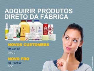 ADQUIRIR PRODUTOS
DIRETO DA FÁBRICA
NOVOS CUSTOMERS
R$ 450,00
0,5CC
NOVO FBO
R$ 1000,00
1CC
 