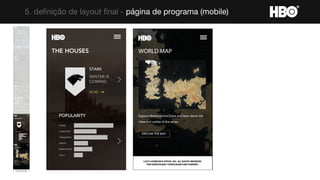 5. definição de layout final - página de programa (mobile)
 