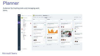 Planner
A planner for tracking tasks and managing work
items.
 