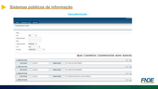 Sistemas públicos de informação
Consulta Escola
 