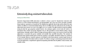 TB XDR
 