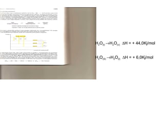 H 2 O (S)   H 2 O (l)    H = + 6,0Kj/mol H 2 O (l)   H 2 O (v)    H = + 44,0Kj/mol 