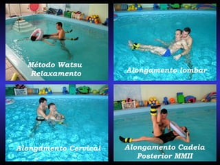 Alongamento Cervical Alongamento lombar Método Watsu Relaxamento Alongamento Cadeia Posterior MMII 
