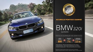 ACUMULE PONTOS E GANHE!
PONTOS DE EQUIPARAÇÃO NÃO ZERAM NUNCA
PONTO
PESSOAL
INDICAÇÃO
DIRETA
PONTOS DE
EQUIPARAÇÃO
2.5 m7 k800
• Ponto Pessoal = Pack de publicidade que você comprar
• Indicação Direta = Toda compra efetuada por seus diretos
• Pontos de Equiparação = Todo ponto gerado por sua equipe
Necessário ter mínimo de 20% de pontos na perna menor do classificado.
Imagem meramente ilustrativa. Consulte o regulamento vigente no contrato de adesão.
BMW320i
 