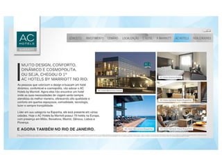 Apresentação ac hotels - Barra da Tijuca - Info. (21)97980-3434