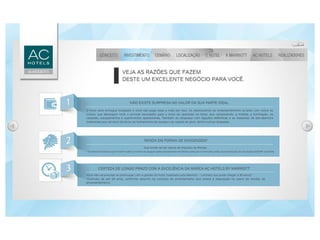 Apresentação ac hotels - Barra da Tijuca - Info. (21)97980-3434