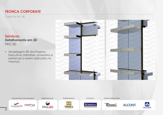 Imagens 3D ilustrativas. É expressamente proibida cópia, reprodução parcial, ou qualquer forma de extração de informações deste sem prévia autorização.

Relação de Obras
portf ó lio
Esquadrias de Alumínio

Construção Civil

16

 