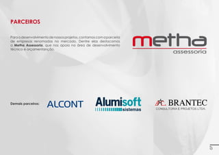 Mas a Pro 3D atende apenas o mercado de Esquadrias em Alumínio?

Imagens 3D ilustrativas. É expressamente proibida cópia, reprodução parcial, ou qualquer forma de extração de informações deste sem prévia autorização.

Não. Também oferece ao mercado em geral serviços tradicionais de
Design e Comunicação.
1.	 Criação de projetos editoriais – Revistas, catálogos, manuais
2.	 Peças de Marketing – Folders, flyers, anúncios, e-mail marketing
3.	 Branding – Programa de identidade visual
4.	 Fotografia
5.	 Soluções web:
•	 Desenvolvimento de web site (Programação
orientada para que o web site seja bem posicionado nos mecanismos de busca (SEO),
atraindo visitas direta e indiretamente)
•	 Hospedagem e manutenção diária
•	 Registro de domínio
•	 Abertura e gerenciamento de e-mails
•	 Relatórios estatísticos de visita

7

 