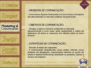 Apresentação   aquarius gastronomia