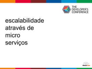 Globalcode – Open4education
escalabilidade
através de
micro
serviços
 