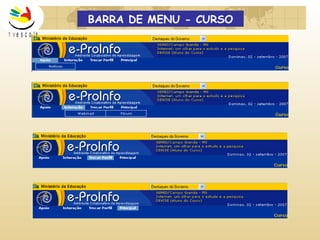 BARRA DE MENU - CURSO 
