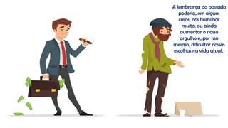 A lembrança do passado
poderia, em alguns
casos, nos humilhar
muito, ou ainda
aumentar o nosso
orgulho e, por isso
mesmo, dificultar nossas
escolhas na vida atual.
 