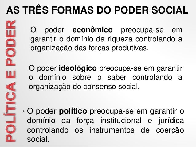 Exemplos De Poder Economico Ideologico E Politico Novo Exemplo