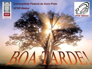 BOA TARDE! Universidade Federal de Ouro Preto UFOP-Reduz 