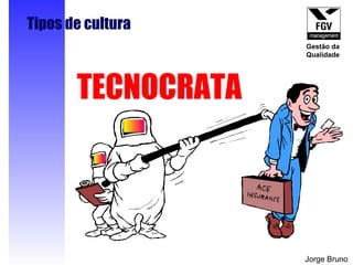 Tipos de cultura TECNOCRATA Jorge Bruno Gestão da Qualidade 