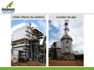 Visão inferior da caldeira Lavador de gás
 