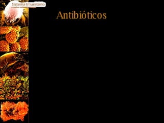 Antibióticos Cerca de 170 antibióticos produzidos industrialmente para tratamento de infecções bacterianas. Á Biotecnologia tem permitido desenvolver antibióticos com maior espectro de acção, diferentes vias de administração e menor risco de provocar reacções alérgcas. Além dos antibióticos naturais, foram desenvolvidos em laboratório antibióticos sintéticos, por modificação de uma substância natural produzida por um microrganismo.  Os antibióticos produzidos parcialmente por síntese laboratorial e parcialmente por microrganismos são designados semissintécticos. 