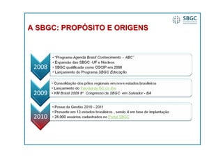 A SBGC: PROPÓSITO E ORIGENS
 